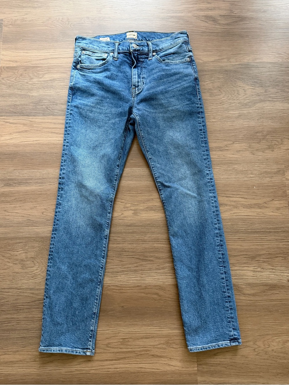 J.Crew 770 Stretch Jeans Mens 29x30 Straight Fit Tapered Blue Denim